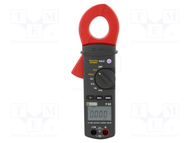 Leakage current clamp meter; LCD (10000),with a backlit; 10uA