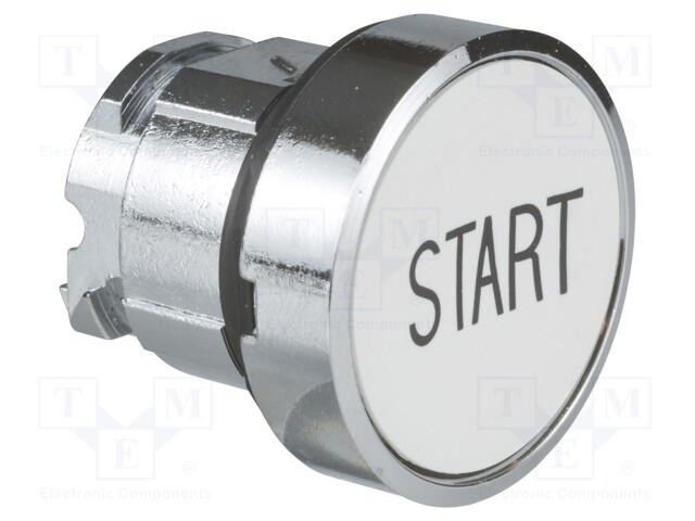 Switch: push-button; Stabl.pos: 1; 22mm; white; Illumin: none; IP66
