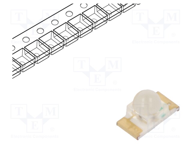 LED; SMD; 1206; orange; 1000÷1700mcd; 3.2x1.6x1.8mm; 40°; 2÷2.5V