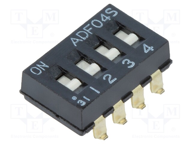 ADF04ST04=DIP SWT,FLUSH,SMT-GW