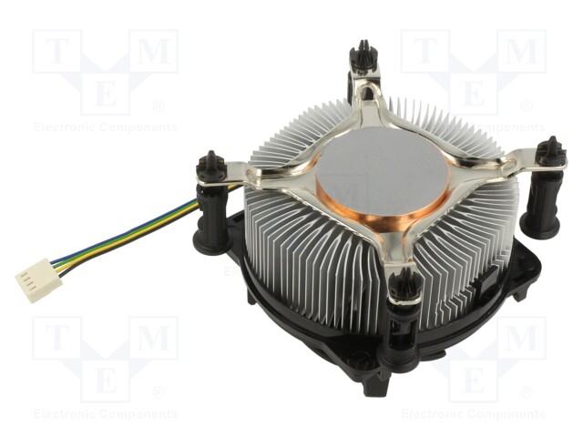 Heatsink: extruded; 12VDC; aluminium,copper; 69.5m3/h; H: 63.2mm