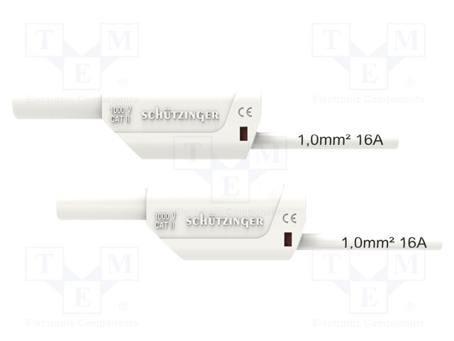 Test lead; 16A; banana plug 4mm,both sides; Urated: 1kV; Len: 1.5m