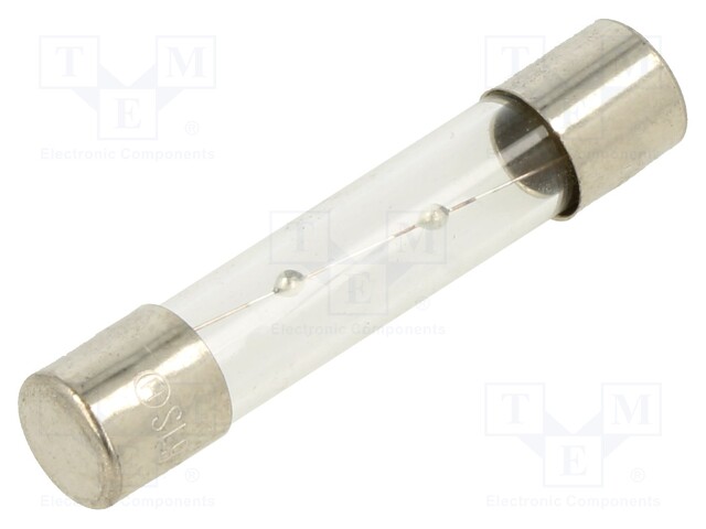 Fuse: fuse; 3.5A; 250VAC; glass; 6.35x31.8mm; brass; nickel plated