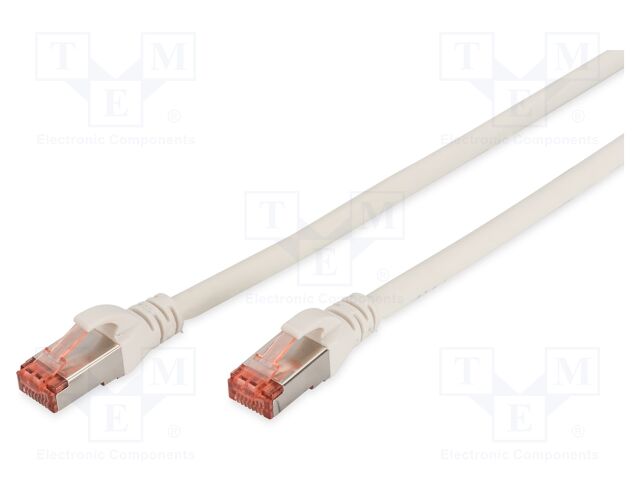 Patch cord; S/FTP; 6; stranded; Cu; LSZH; white; 3m; 27AWG