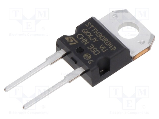 Standard Recovery Diode, 400 V, 30 A, Single, 1.45 V, 100 ns, 300 A
