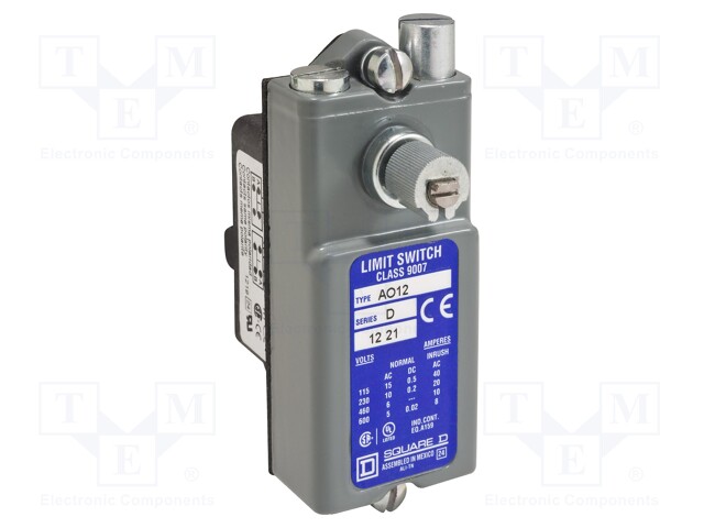 Limit switch; SPDT; 10A; max.240VAC; max.250VDC; IP20; -18÷85°C