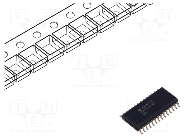 IC: interface; receiver,line driver; RS232; 500kbps; SOIC28