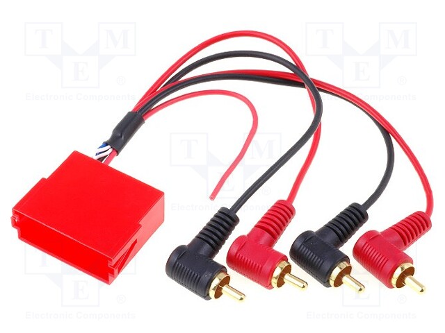 Adapter; ISO mini socket,RCA plug x4