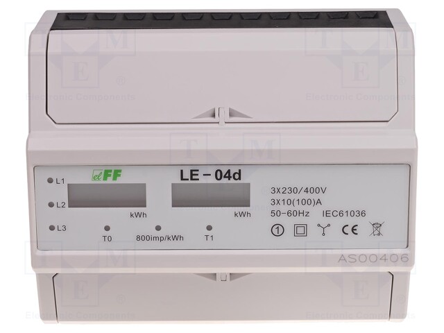Electric energy meter; digital,mounting; for DIN rail mounting