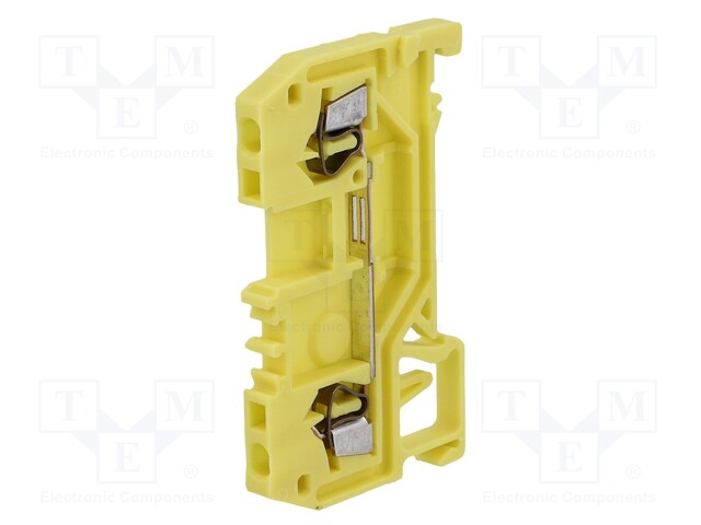 Splice terminal: rail; 0.08÷1.5mm2; ways: 1; terminals: 2; yellow