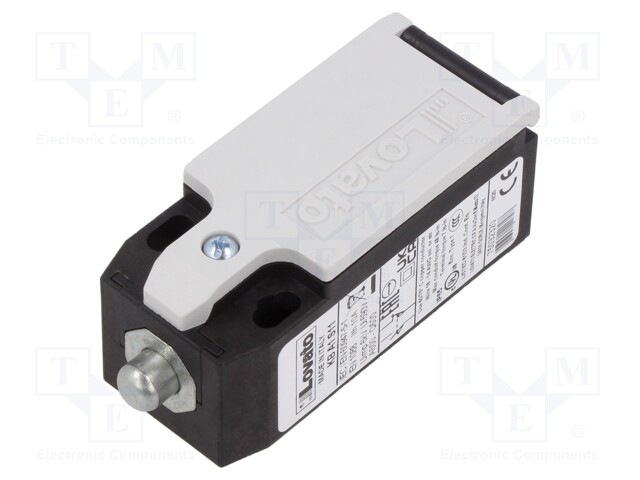 Limit switch; pin plunger Ø8mm; NO + NC; 10A; M20; IP65; -25÷70°C