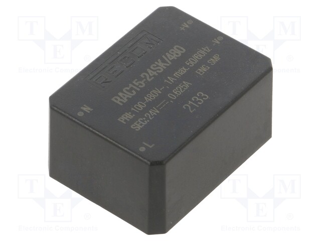 Converter: AC/DC; 15W; 85÷528VAC; Usup: 120÷750VDC; Uout: 24VDC