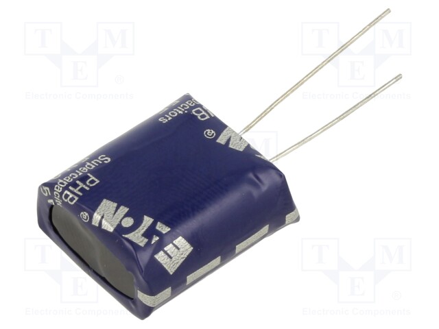 Supercapacitor; THT; 2.5F; 5VDC; -10÷30%; Pitch: 5.3mm; 190mΩ; 14uA