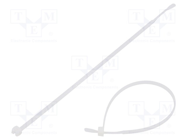 Cable tie; L: 155mm; W: 2.6mm; polyamide; 80N; natural; Ømax: 40mm