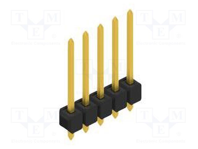 Connector: pin strips; pin header; male; PIN: 5; 2.54mm; THT; 1x5