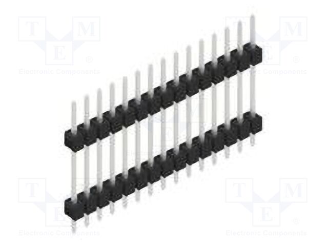 Connector: pin strips; pin header; male; PIN: 15; 2.54mm; THT; 1x15