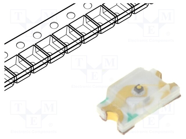 LED; SMD; 0603; green; 5÷15mcd; 1.6x0.8x0.6mm; 120°; 1.6÷2.4V; 5mA