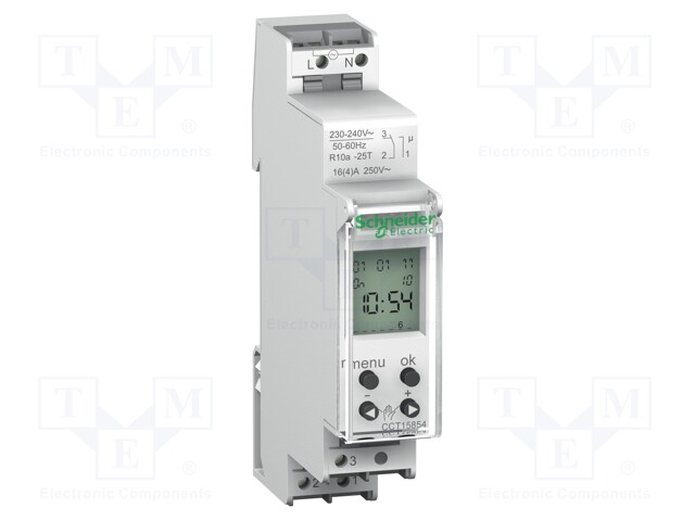 Timeswitch, SPDT, 16 A, Digital, Acti 9 IHP Series