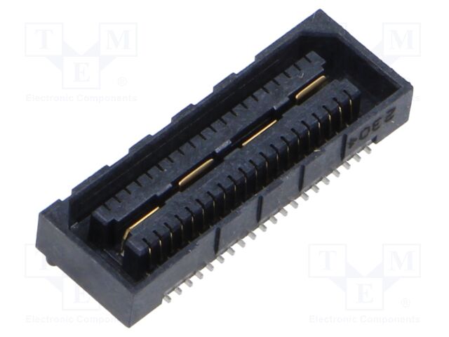 CONN, STACKING, RCPT, 40POS, 2ROW, 0.8MM