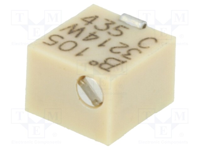 Potentiometer: mounting; vertical,multiturn; 1MΩ; 250mW; SMD; ±10%