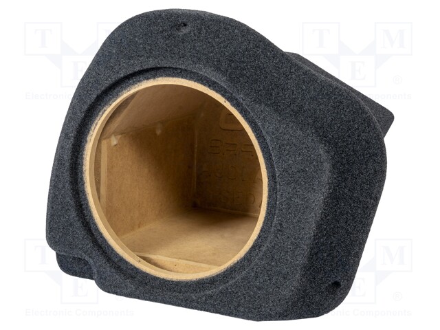 Car loudspeaker enclosure; MDF; black melange; textil; 15l; 250mm