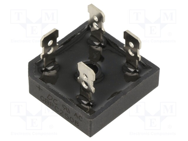 Bridge rectifier: single-phase; Urmax: 800V; If: 25A; Ifsm: 350A