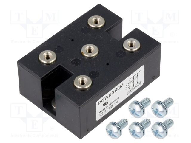 Bridge rectifier: three-phase; Urmax: 1.4kV; If: 166A; Ifsm: 1.6kA