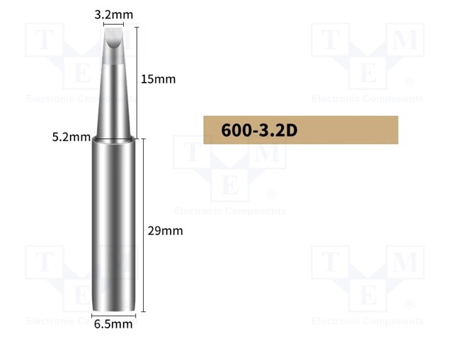 Tip; chisel; 3.2mm; for soldering station; BK90