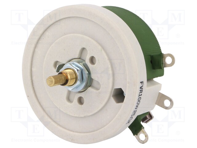 Potentiometer: shaft; single turn; 25Ω; 100W; ±10%; 6mm; wirewound