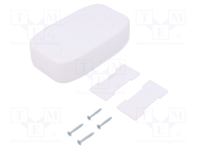 Enclosure: multipurpose; X: 75.2mm; Y: 125.1mm; Z: 33mm; ABS; white