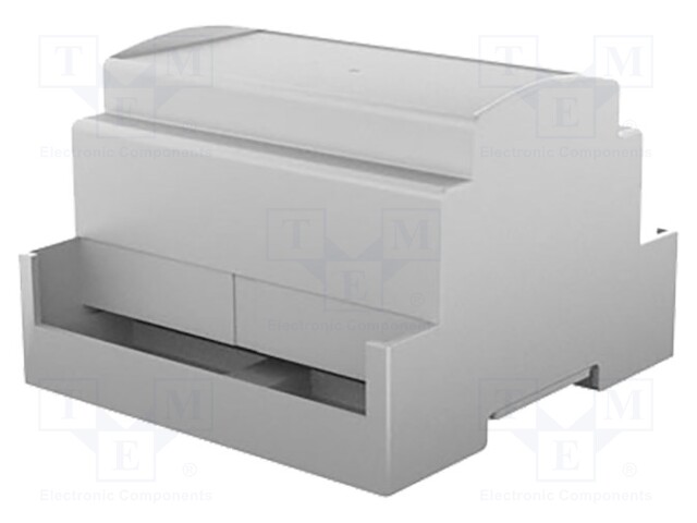 Enclosure: for DIN rail mounting; Y: 90mm; X: 87.8mm; Z: 62mm; grey