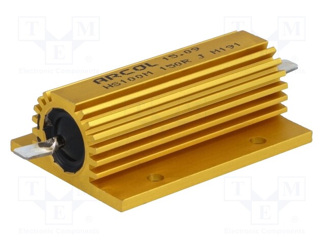 Resistor: wire-wound; with heatsink; screw; 100Ω; 100W; ±5%