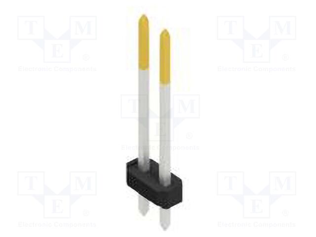 Connector: pin strips; pin header; male; PIN: 2; 2.54mm; THT; 2x1