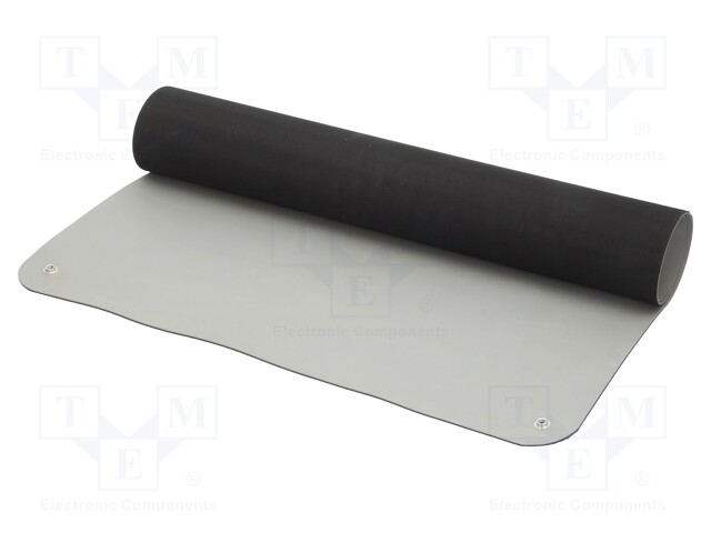 Bench mat; ESD; Dim: 600x900mm; D: 2mm; grey (bright)