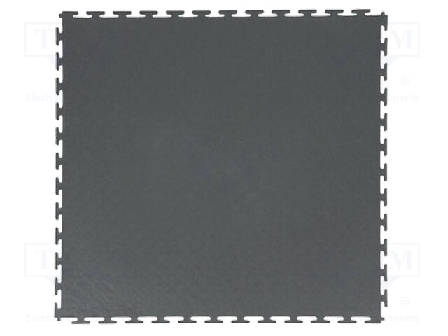 Floor mat; L: 0.49m; W: 0.49m; Thk: 6.5mm; grey (dark)