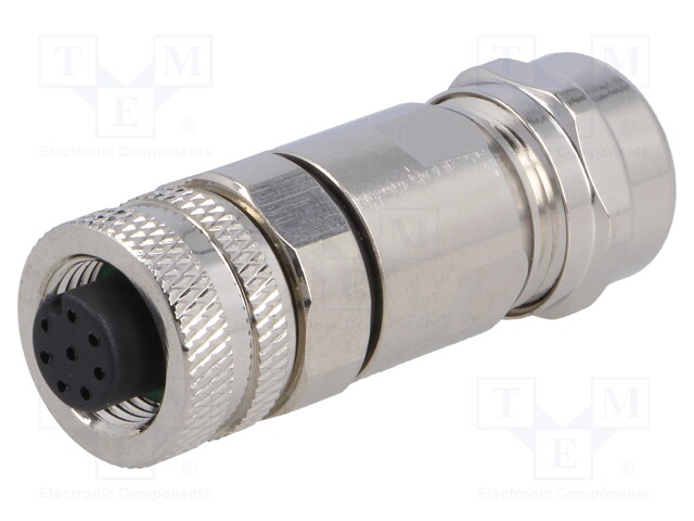 Plug; M12; PIN: 8; female; A code-DeviceNet / CANopen; for cable