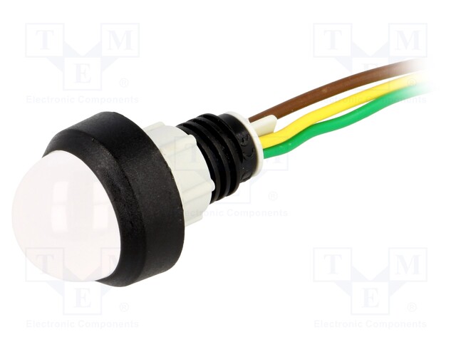 Indicator: LED; prominent; 24VDC; 24VAC; Cutout: Ø13mm; IP40