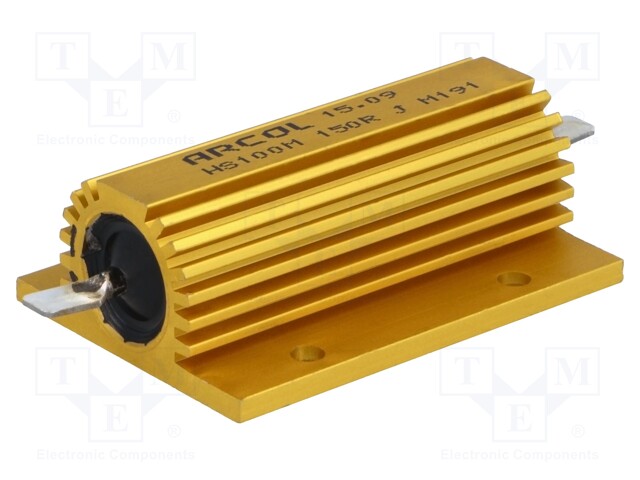 Resistor: wire-wound; with heatsink; screw; 150Ω; 100W; ±5%