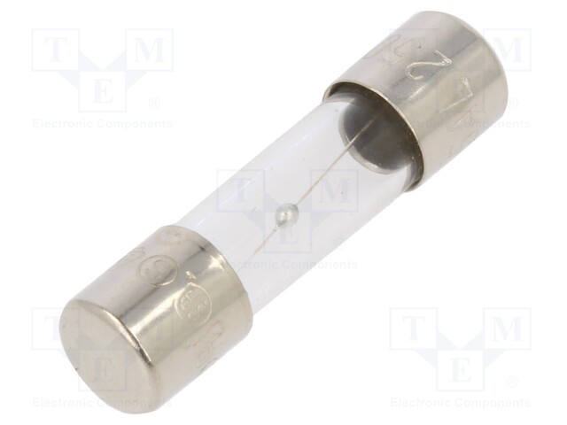 Fuse: fuse; 2.5A; 250VAC; glass; 20x5.2mm; brass; bulk