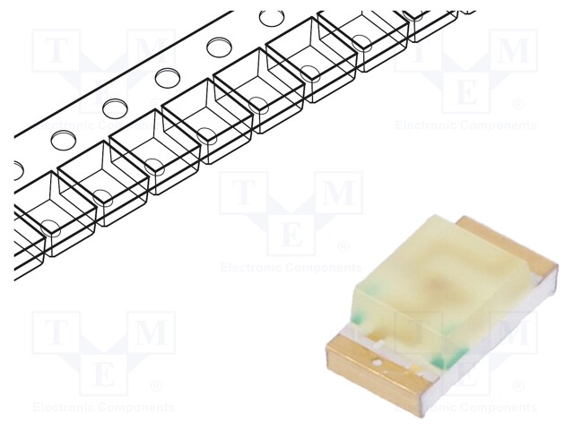 LED; SMD; 1206; yellow; 5÷7mcd; 3.2x1.6x1.1mm; 160°; 2.1÷2.5V; 20mA