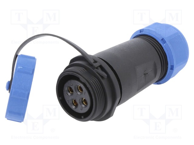 Connector: circular; male + female; PIN: 4; 3A; IP67; 500V