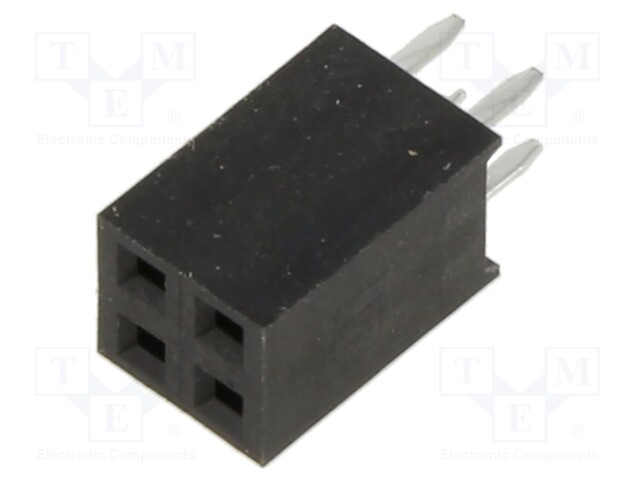Socket; pin strips; female; 2.54mm; PIN: 4; THT; on PCBs; tinned