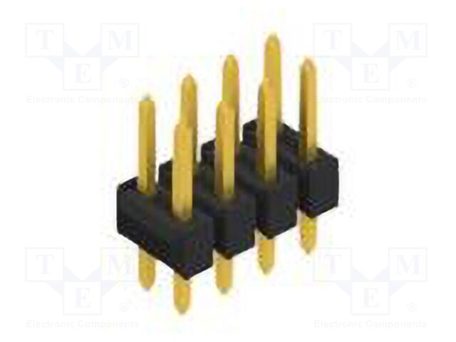 Connector: pin strips; pin header; male; PIN: 8; 2.54mm; THT; 2x4