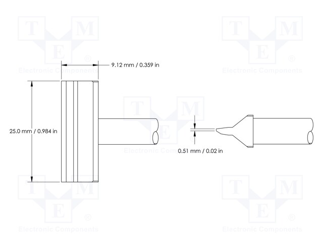 Tip; cutting; 25mm; 468°C; for soldering station