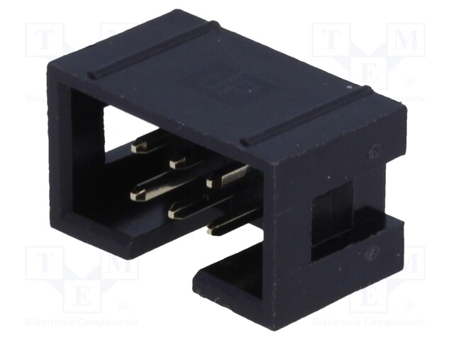 Socket; IDC; male; PIN: 6; straight; THT; gold-plated; 2.54mm