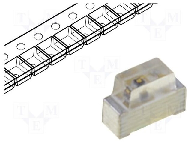 LED; SMD; 0602; blue; 70÷150mcd; 1.6x1.2x0.6mm; 110°; 3.3÷4V; 20mA