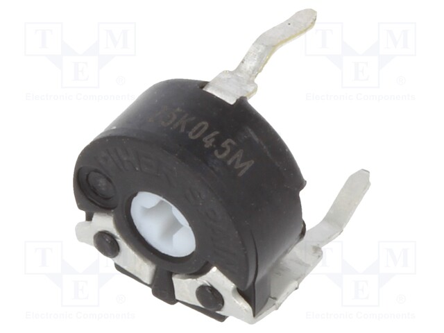 Potentiometer: mounting; single turn,horizontal; 25kΩ; 100mW