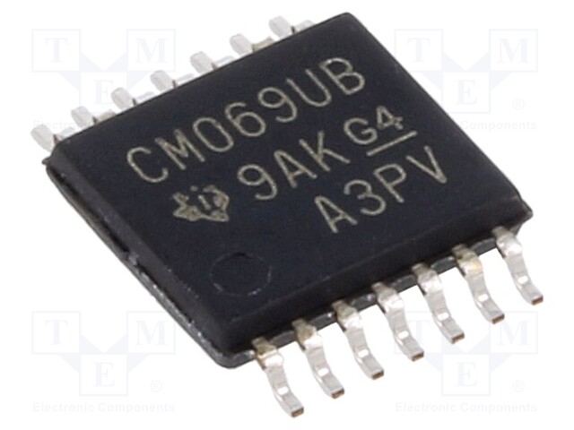 IC: digital; NOT; Ch: 6; IN: 1; CMOS; SMD; TSSOP14; 3÷18VDC; -55÷125°C