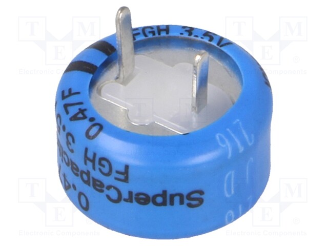 Capacitor: electrolytic; 0.47F; 3.5VDC; ESR: 25Ω; THT; -20÷+80%