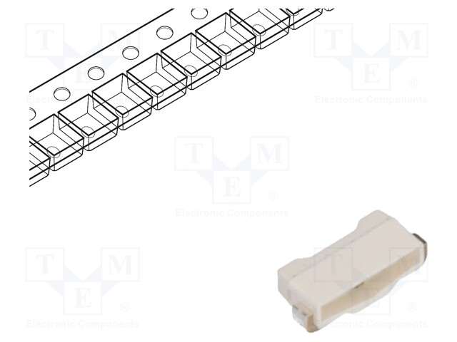 LED; SMD; 2808; green; 60mcd; 2.8x0.8x1.2mm; 110°; 2.1V; 30mA; 75mW